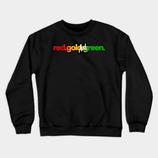 Minimal Red Gold and Green Rasta Colors Reggae Crewneck Sweatshirt